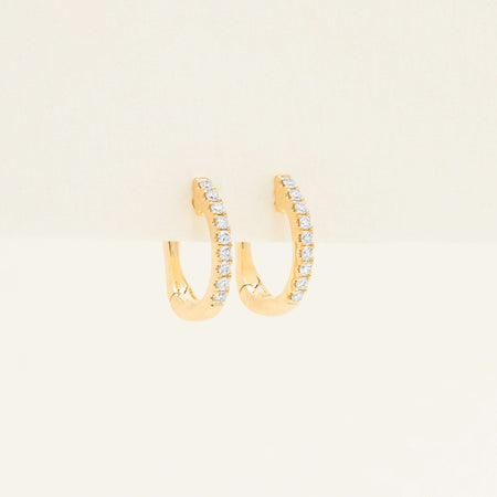 18ct Yellow Gold .11ct Diamond Cosy Earrings - Earrings - Walker & Hall