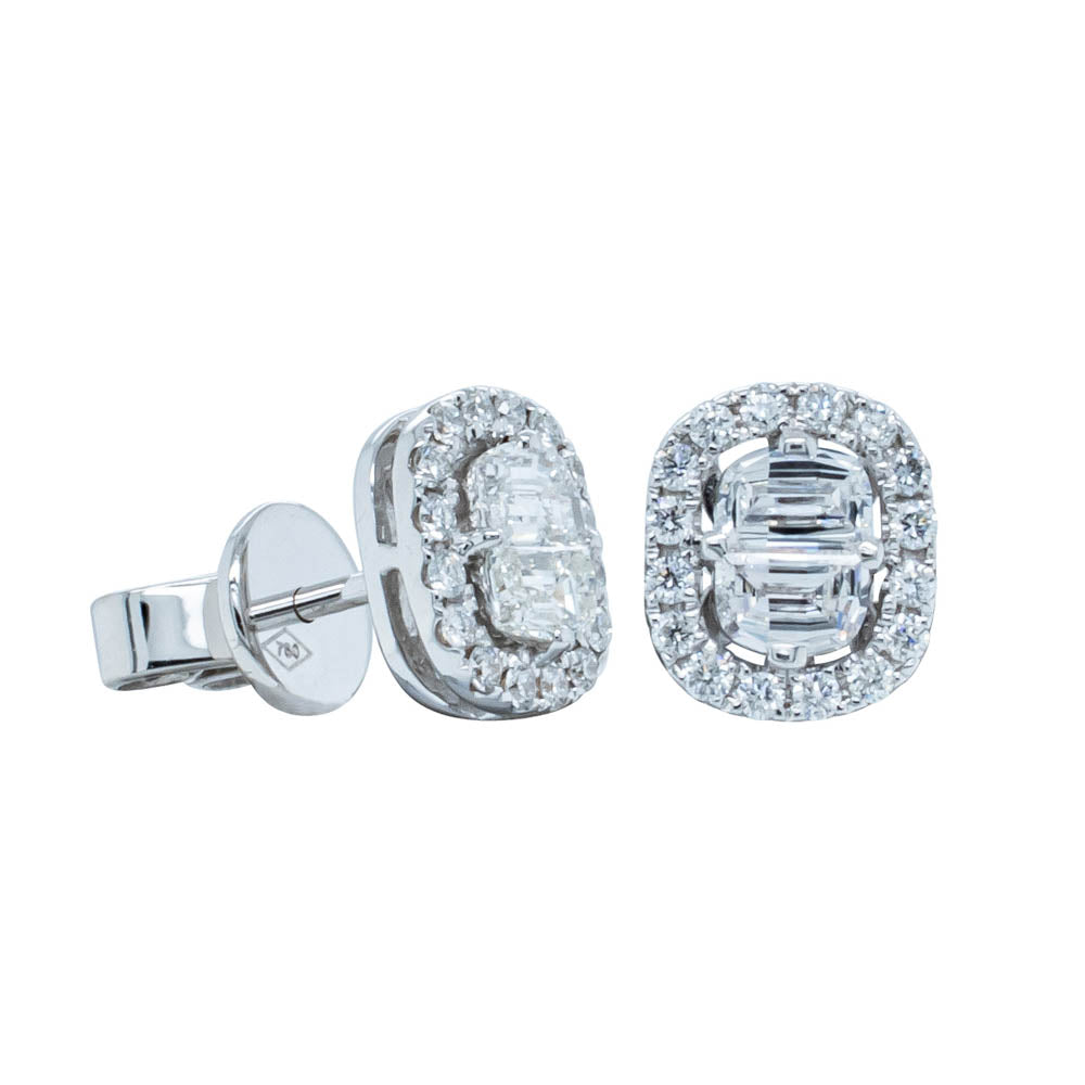 18ct White Gold .77ct Diamond Earrings - Earrings - Walker & Hall