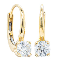 18ct Yellow Gold .80ct Diamond Blossom Hook Earrings - Earrings - Walker & Hall