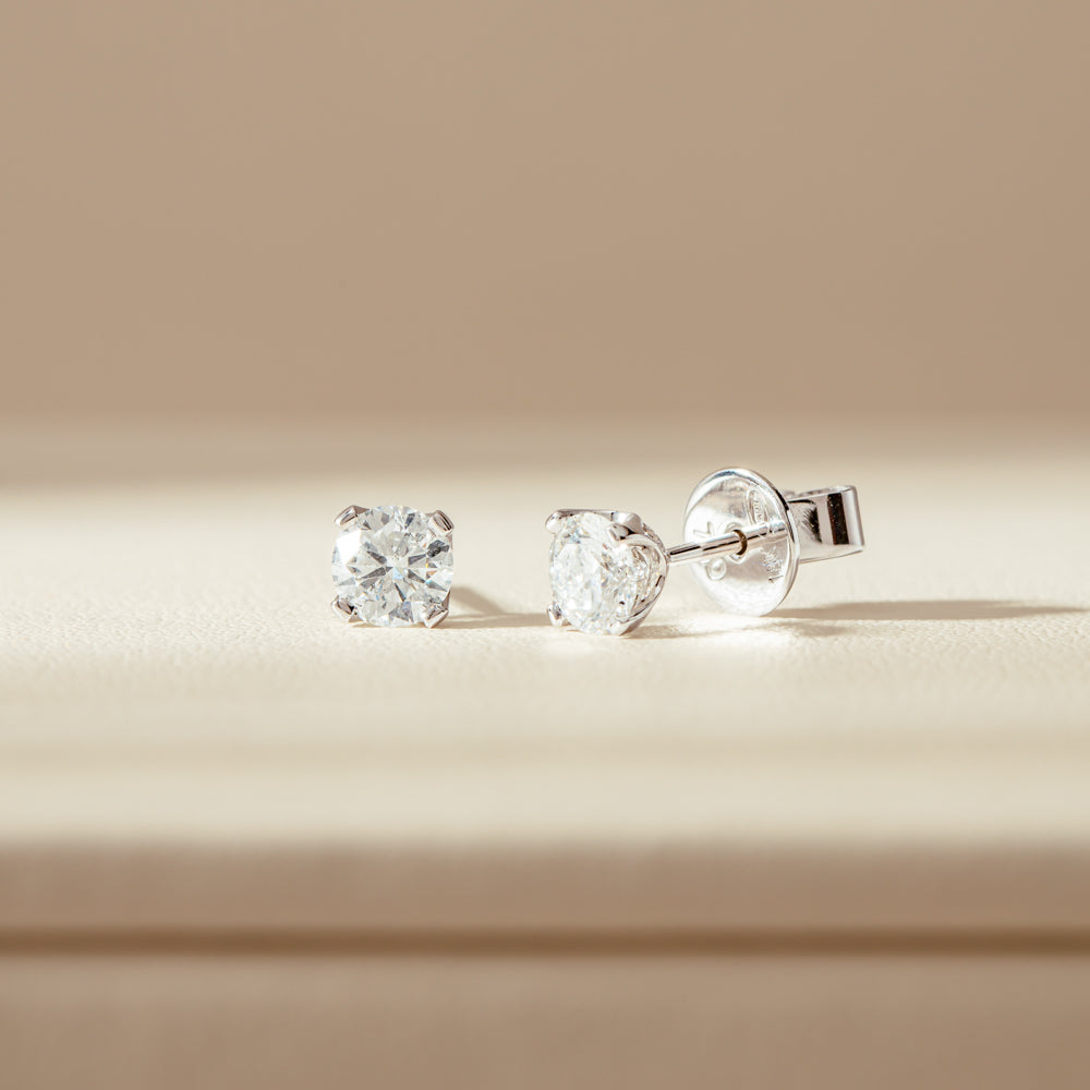 White stud earrings for guys sales