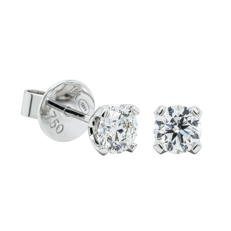 18ct White Gold Diamond Blossom Stud Earrings - Earrings - Walker & Hall