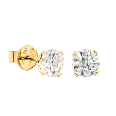 18ct Yellow Gold 2.01ct Diamond Blossom Stud Earrings