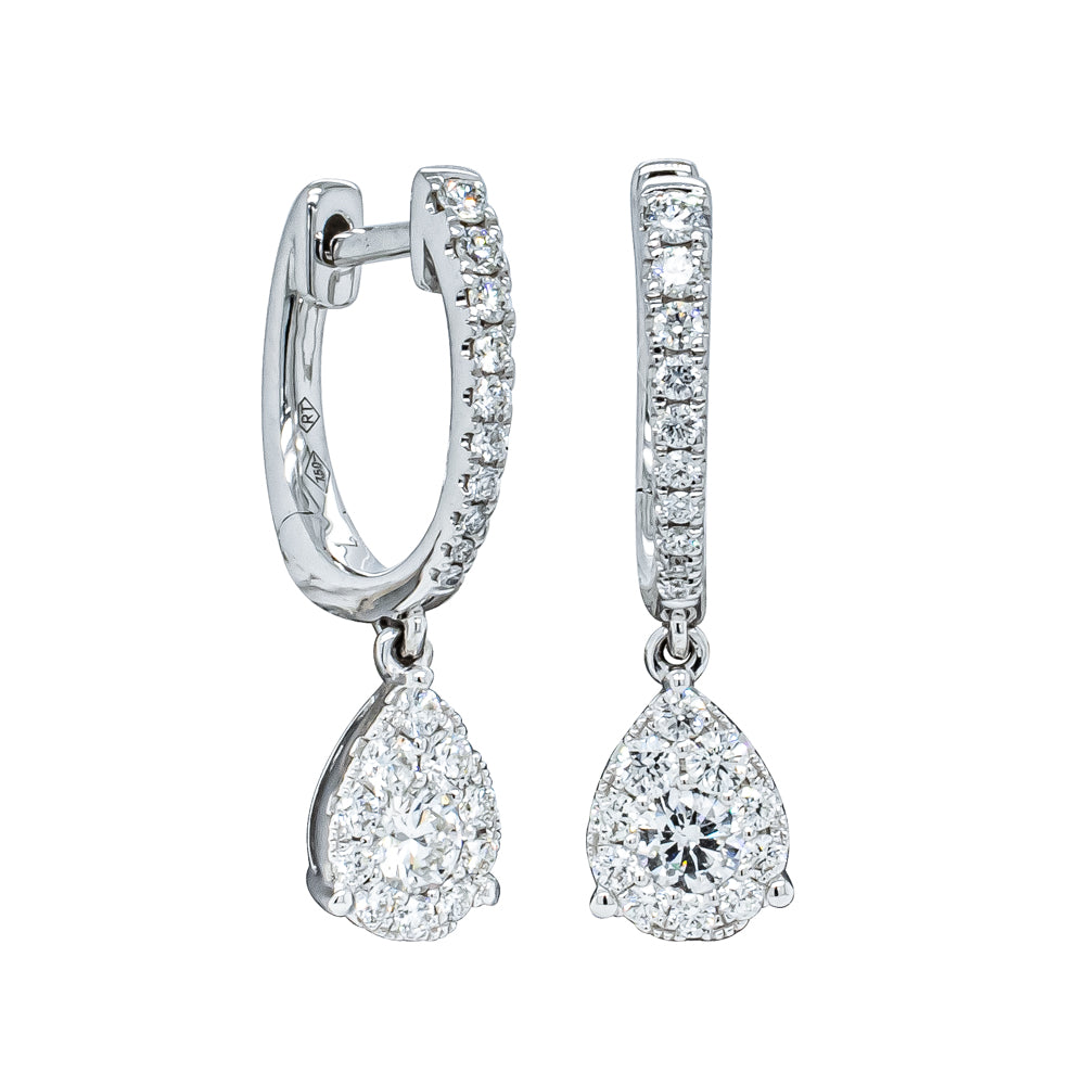 18ct White Gold .60ct Diamond Earrings