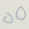 18ct White Gold 2.16ct Diamond Elise Swirl Hoop Earrings - Earrings - Walker & Hall