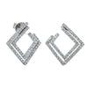 Deja Vu 18ct White Gold 1.20ct Diamond Geometric Earrings - Earrings - Walker & Hall