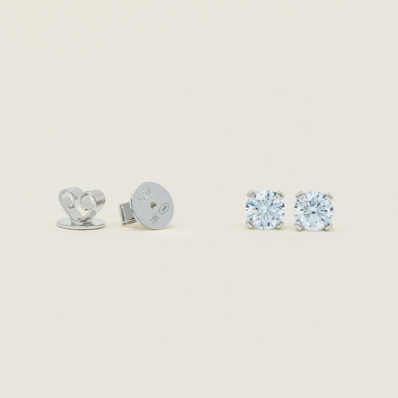 18ct White Gold 1.40ct Diamond Blossom Stud Earrings - Earrings - Walker & Hall