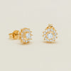 Deja Vu 18ct Yellow Gold .60ct Diamond Cluster Earrings