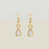 18ct Yellow Gold .50ct Pear Diamond Natalia Hoop Earrings