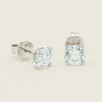 18ct White Gold 3.00ct Diamond Blossom Stud Earrings - Earrings - Walker & Hall