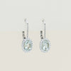 18ct White Gold Aquamarine Diamond Mini Sierra Earrings - Earrings - Walker & Hall