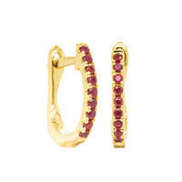 18ct Yellow Gold .13ct Ruby Cosy Earrings - Earrings - Walker & Hall