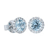 18ct White Gold Aquamarine & Diamond Nina Earrings-Earrings-Walker & Hall