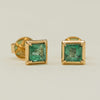 18ct Yellow Gold 1.40ct Emerald Natalia Stud Earrings - Earrings - Walker & Hall