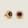 Deja Vu 9ct Yellow Gold 1.40ct Amethyst Stud Earrings - Earrings - Walker & Hall