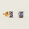 18ct Yellow Gold 1.47ct Tanzanite & Diamond Nina Earrings - Earrings - Walker & Hall