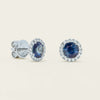 18ct White Gold 1.75ct Sapphire & Diamond Nina Earrings - Earrings - Walker & Hall