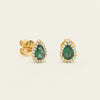 18ct Yellow Gold 1.15ct Emerald & Diamond Nina Earrings
