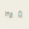 18ct White Gold 1.18ct Aquamarine & Diamond Nina Earrings