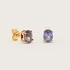 Deja Vu 9ct Yellow Gold Oval Tanzanite Stud Earrings