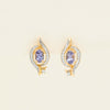 Deja Vu 18ct Yellow Gold Tanzanite & Diamond Earrings