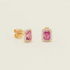 18ct Yellow Gold 2.38ct Pink Sapphire Nina Earrings