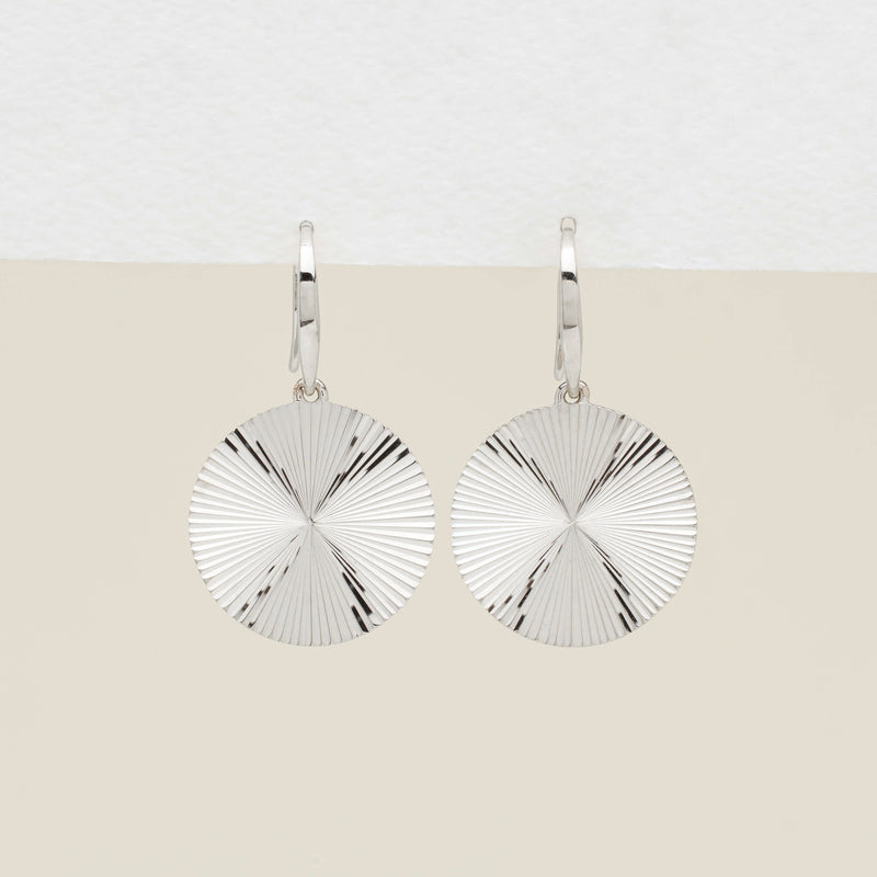 Sterling Silver Reflections Hook Earrings - Earrings - Walker & Hall