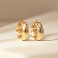 Yellow gold hoop earrings