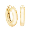 14ct Yellow Gold Hollow Large Round Hoop Earrings