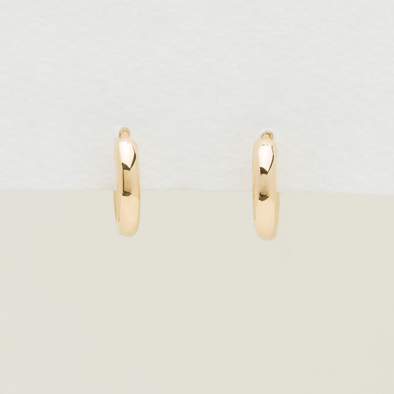 9ct Yellow Gold Rounded Huggie Earrings - Earrings - Walker & Hall