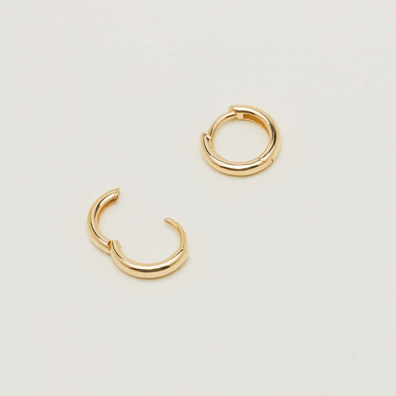 9ct Yellow Gold Rounded Huggie Earrings - Earrings - Walker & Hall
