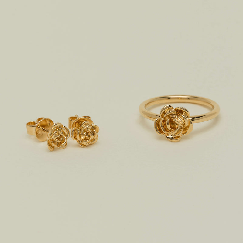 18ct Yellow Gold Rose Ring - Ring - Walker & Hall