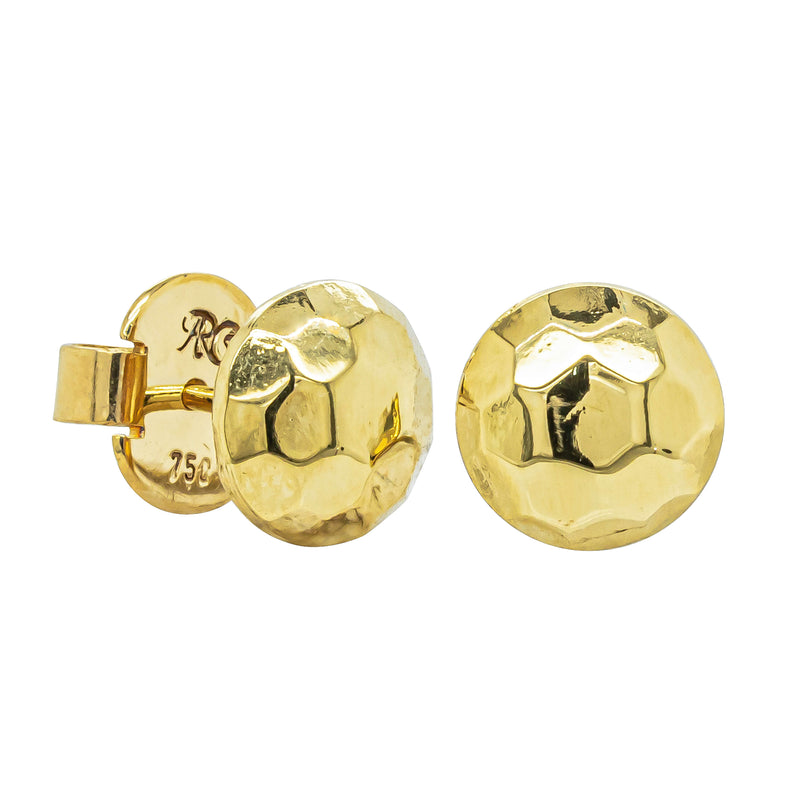 Deja Vu 18ct Yellow Gold Dome Stud Earrings - Earrings - Walker & Hall