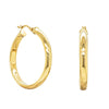 Deja Vu 18ct Yellow Gold Hollow Hoop Earrings - Earrings - Walker & Hall