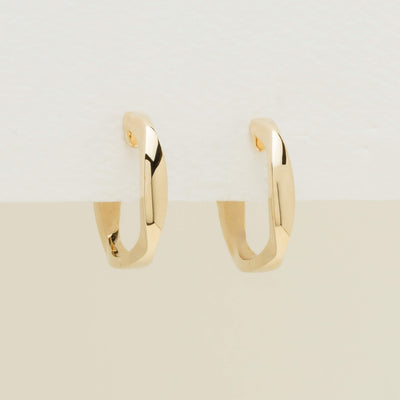 9ct Yellow Gold Eos Hoop Earrings - Earrings - Walker & Hall