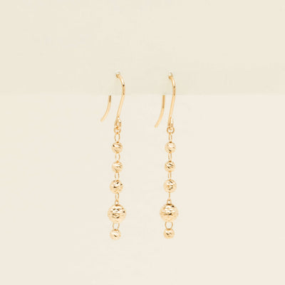 18ct Yellow Gold Scattered Ball Drop Earrings