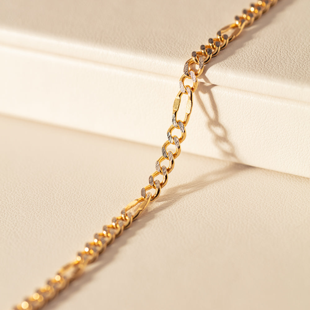 9ct Yellow Gold Figaro Link Chain - Necklace - Walker & Hall