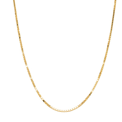 9ct Yellow Gold Box Link Chain - Necklace - Walker & Hall