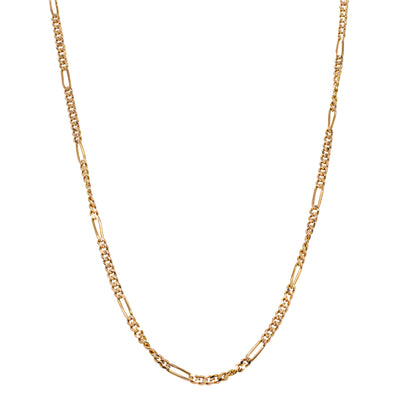 Deja Vu 21ct Yellow Gold Figaro Chain - Necklace - Walker & Hall