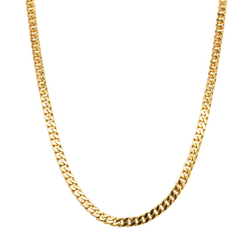 Deja Vu 24ct Yellow Gold Curb Link Chain - Necklace - Walker & Hall