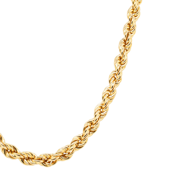 Deja Vu 18ct Yellow Gold Rope Chain Necklace 70cm - Necklace - Walker & Hall
