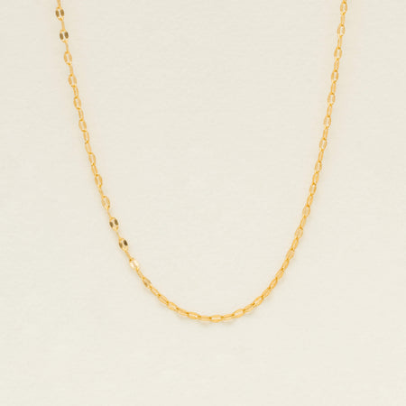 9ct Yellow Gold Faceted Oval Link Chain - Necklace - Walker & Hall