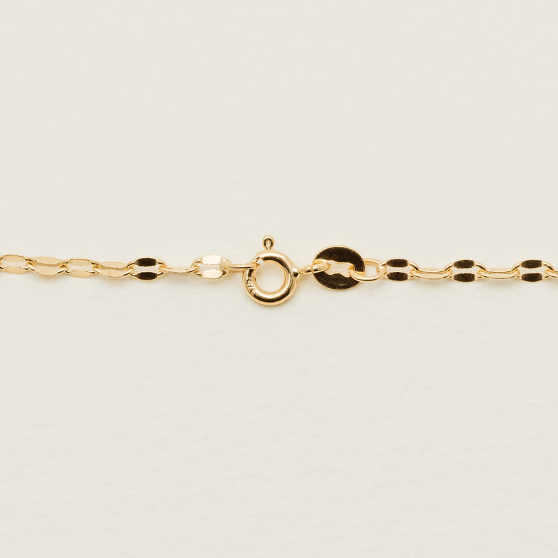 9ct Yellow Gold Faceted Oval Link Chain - Necklace - Walker & Hall