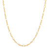 9ct Yellow Gold Oval Figaro Chain-Necklace-Walker & Hall