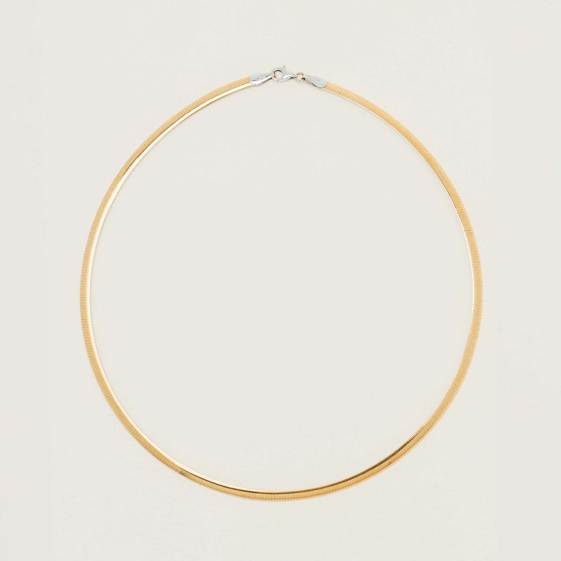 Deja Vu 18ct Yellow & White Gold Omega Chain Necklace - Necklace - Walker & Hall