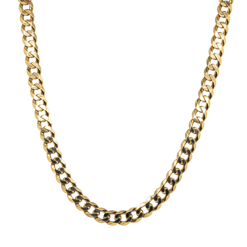 Deja Vu 9ct Yellow Gold Curb Link Necklace-Necklace-Walker & Hall
