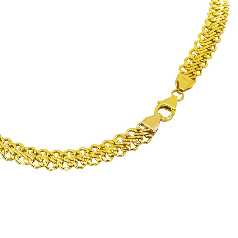 Deja Vu 9ct Yellow Gold Fancy Figure 8 Link Necklace-Necklace-Walker & Hall