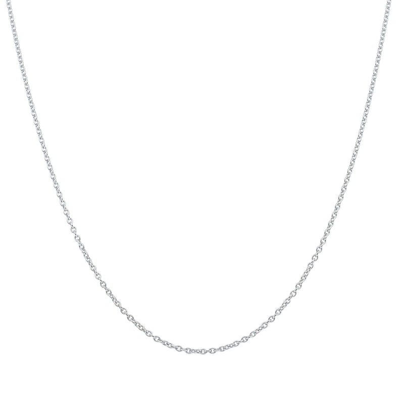 18ct White Gold Cable Chain-Necklace-Walker & Hall