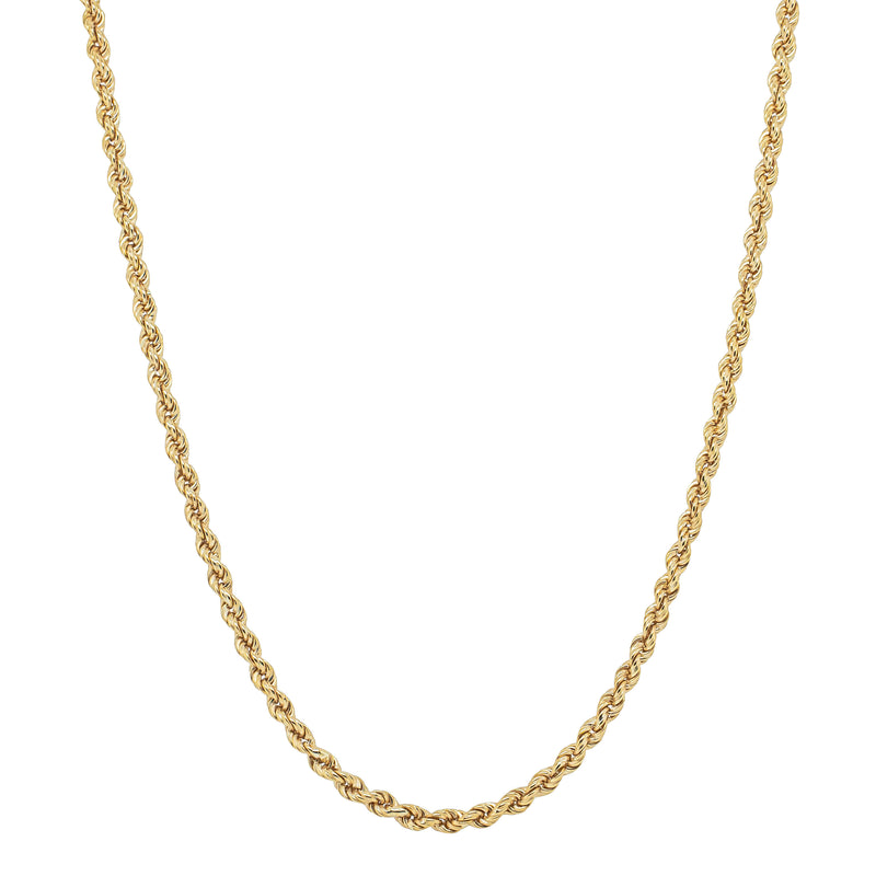 Déjà Vu 9ct Yellow Gold Rope Link Necklace-Necklace-Walker & Hall