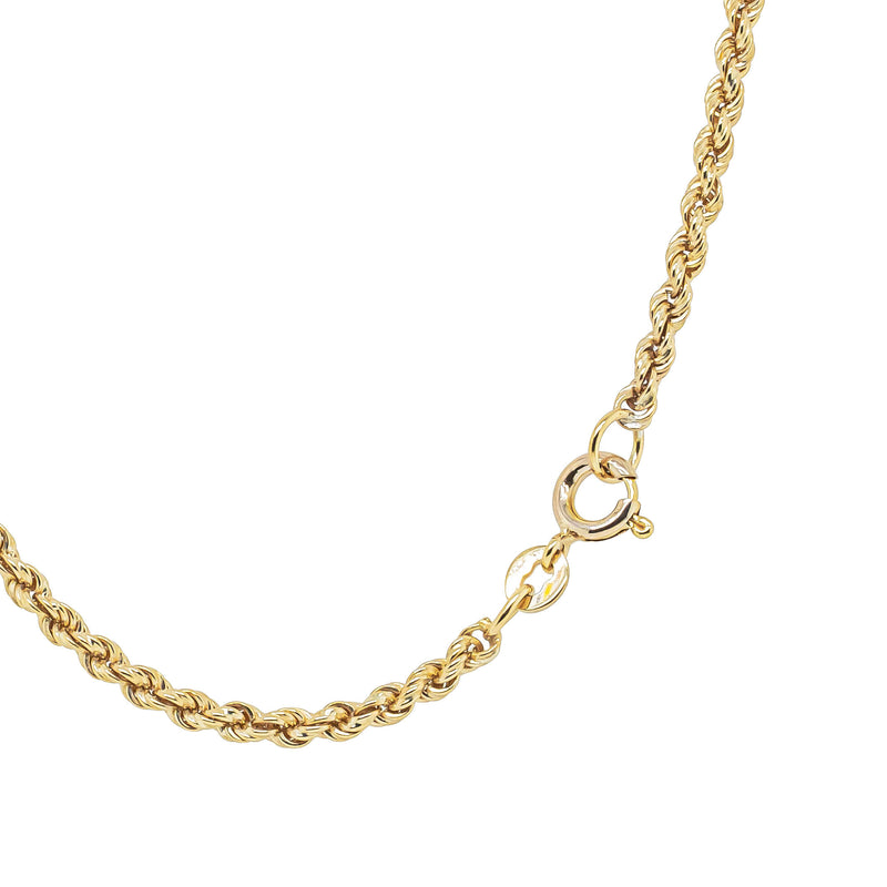 Déjà Vu 9ct Yellow Gold Rope Link Necklace-Necklace-Walker & Hall