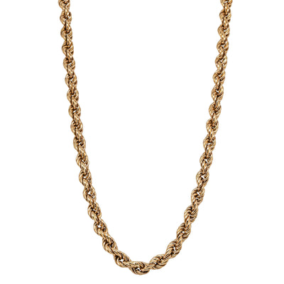 Deja Vu 9ct Yellow Gold Hollow Rope Link Chain 45cm - Necklace - Walker & Hall
